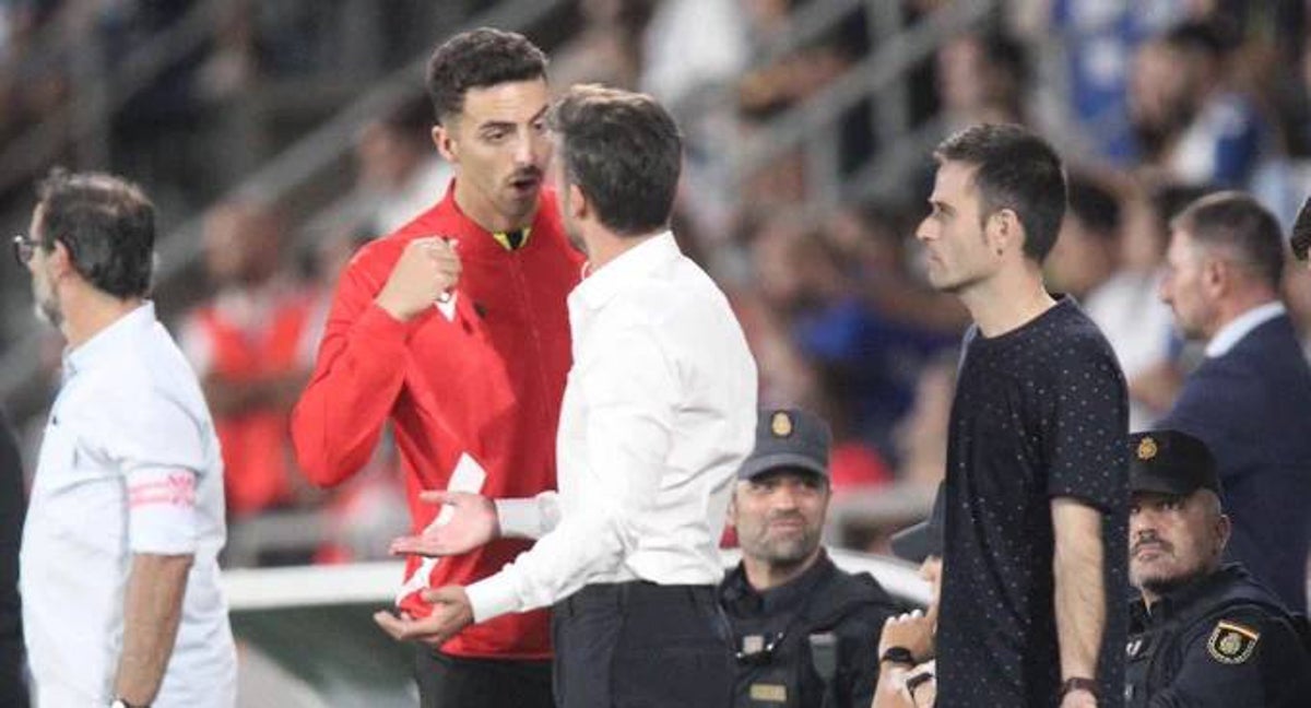 Rubén Albes, en el partido ante el Tenerife.
