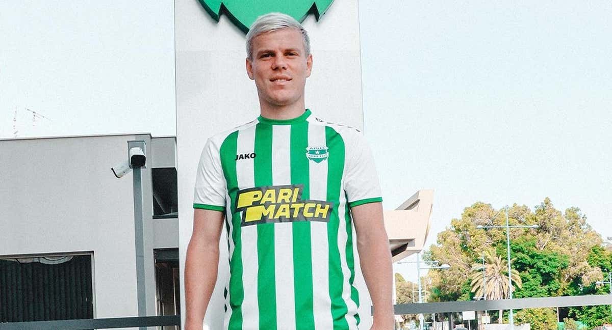 Kokorin, en su presentación./Aris Limassol FC