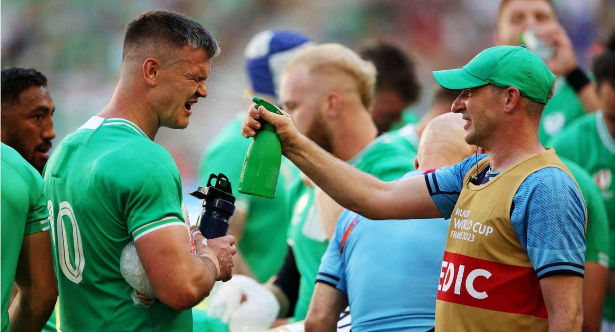 Sexton en el partido ante Rumanía. /Photo by Adam Pretty - World Rugby/World Rugby via Getty Images