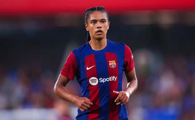 Esmee durante la pretemporada.  FCB