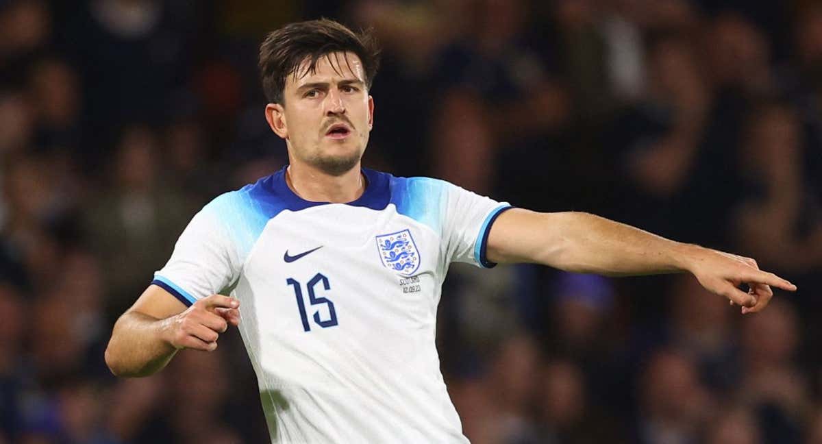Harry Maguire, durante el último partido de la selección inglesa. /REUTERS