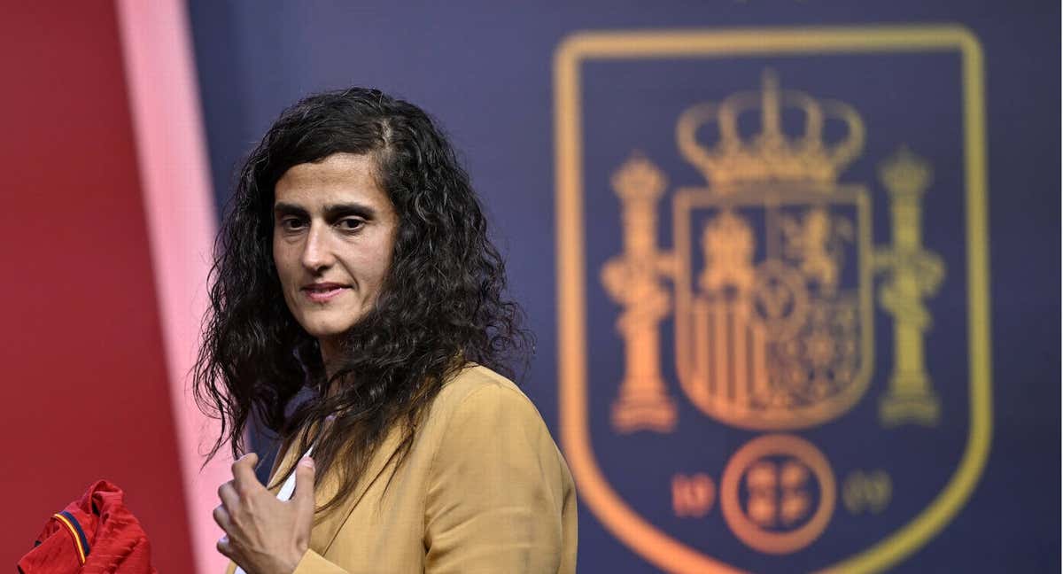 Montse Tomé durante su presentación como seleccionadora nacional. /Getty