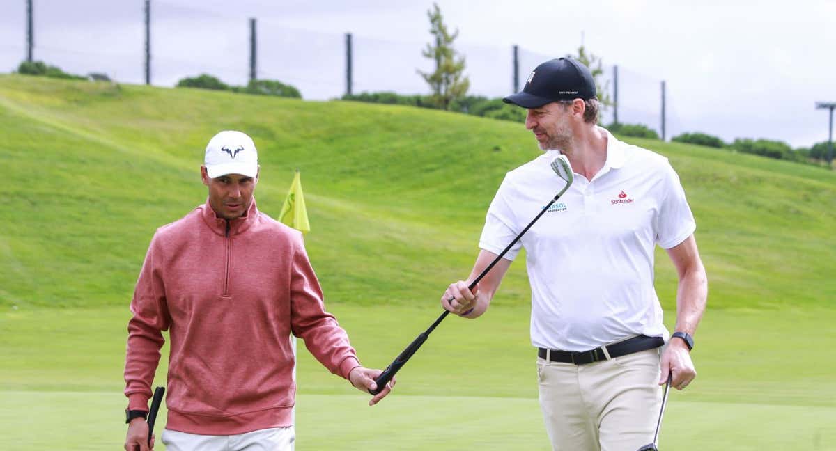 Rafa Nadal y Pau Gasol en el torneo solidario de la Fundación Gasol./Europa Press