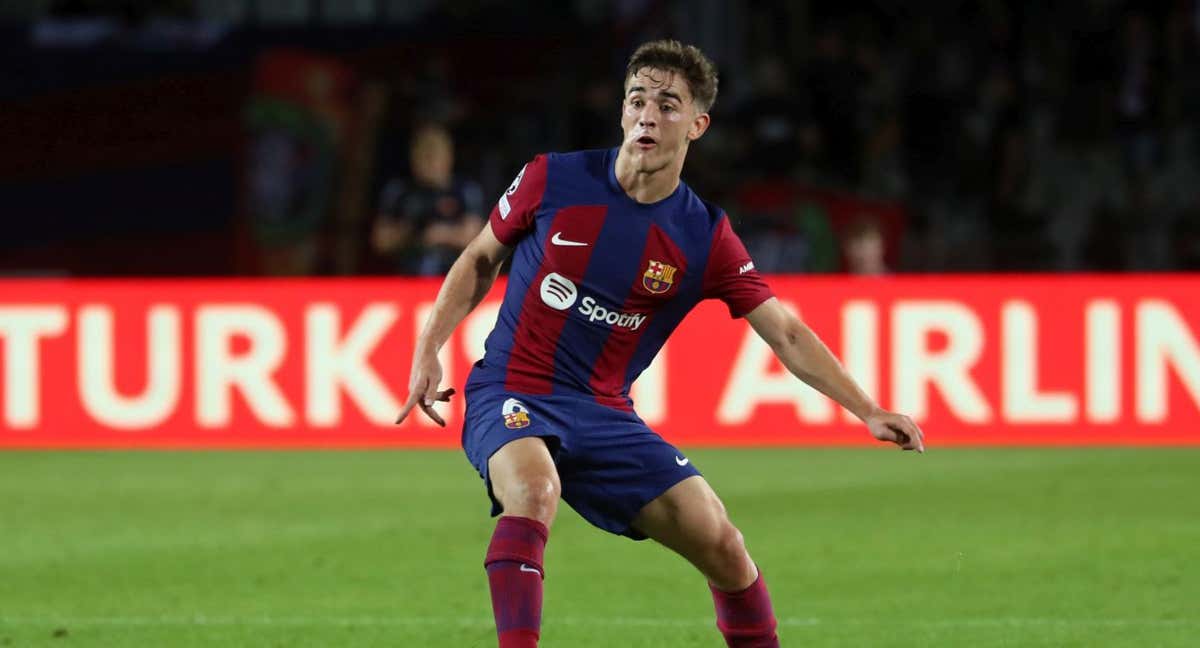 Gavi ante el Celta.