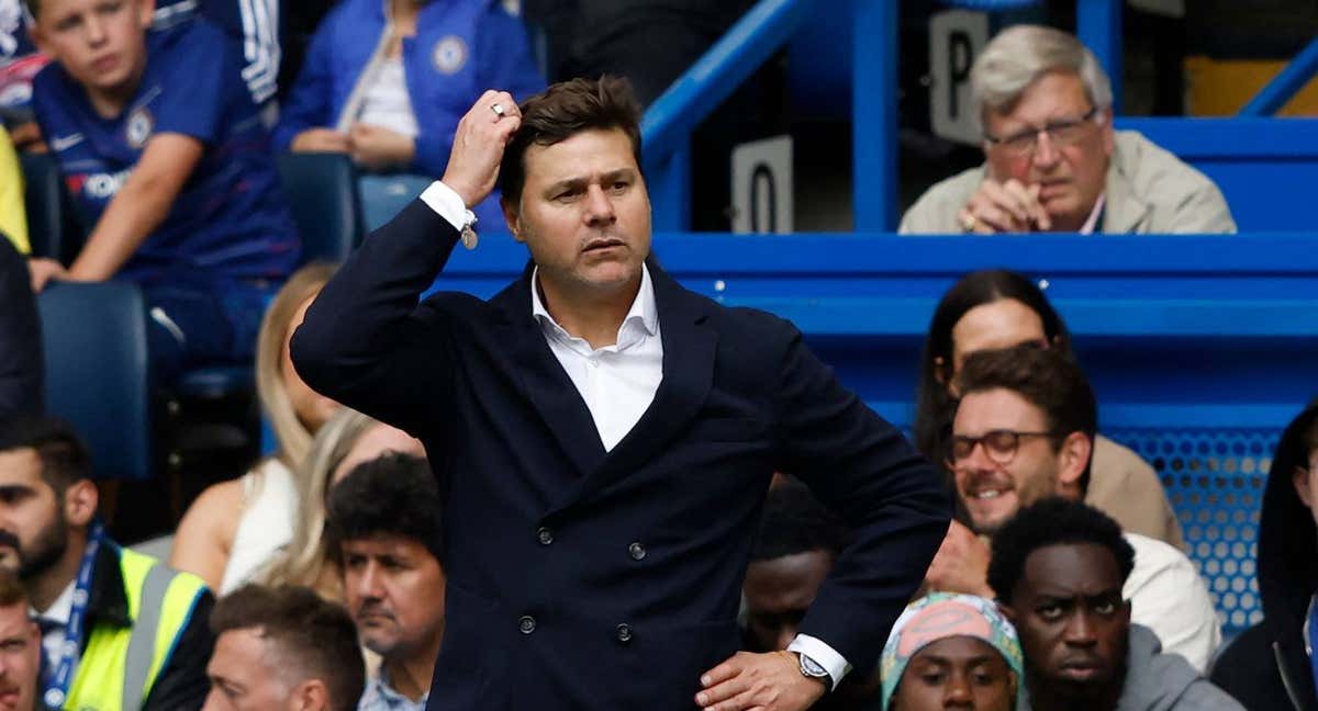 Pochettino se lamenta en la línea de banda./AFP