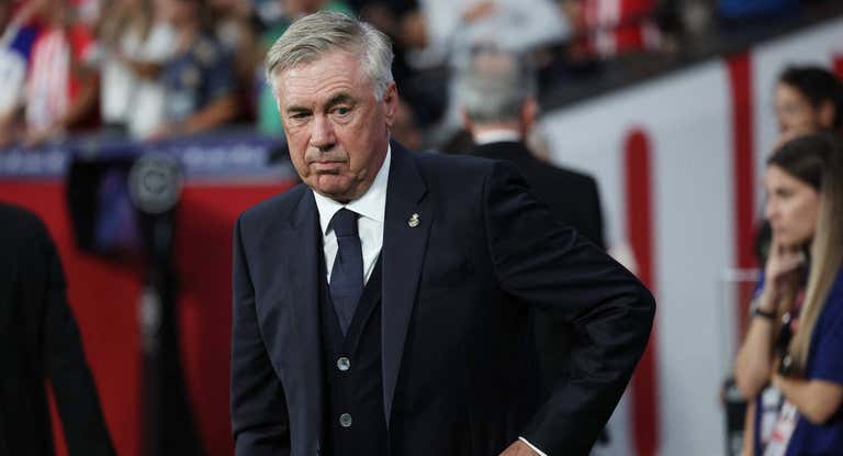 Ancelotti, en el Metropolitano.