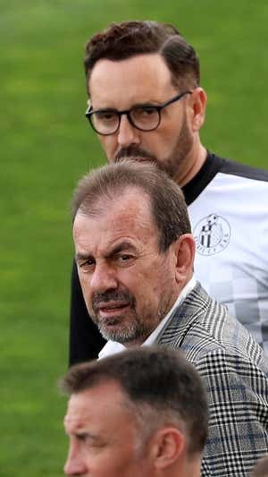 Bordalás, con Ángel Torres.