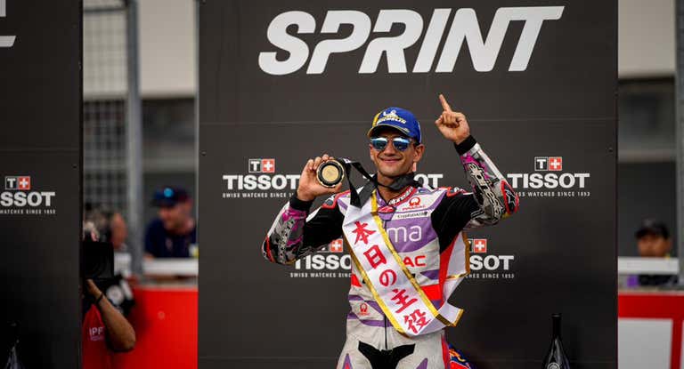 Jorge Martin tras ganar la sprint del Gran Premio de Japón.