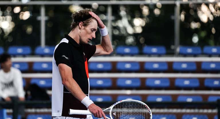 El tenista australiano Marc Polmans, durante un partido en el torneo de Zhuhai.
