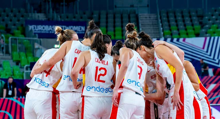 La Selección femenina en un partido.
