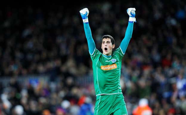 Sergio Herrera con el Alavés.  EFE