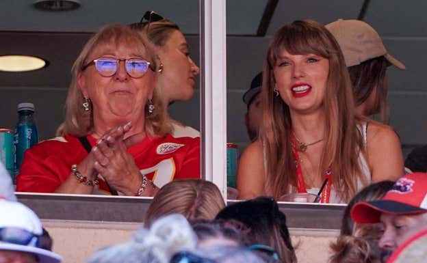 Taylor Swift en el palco de los Chiefs. AFP