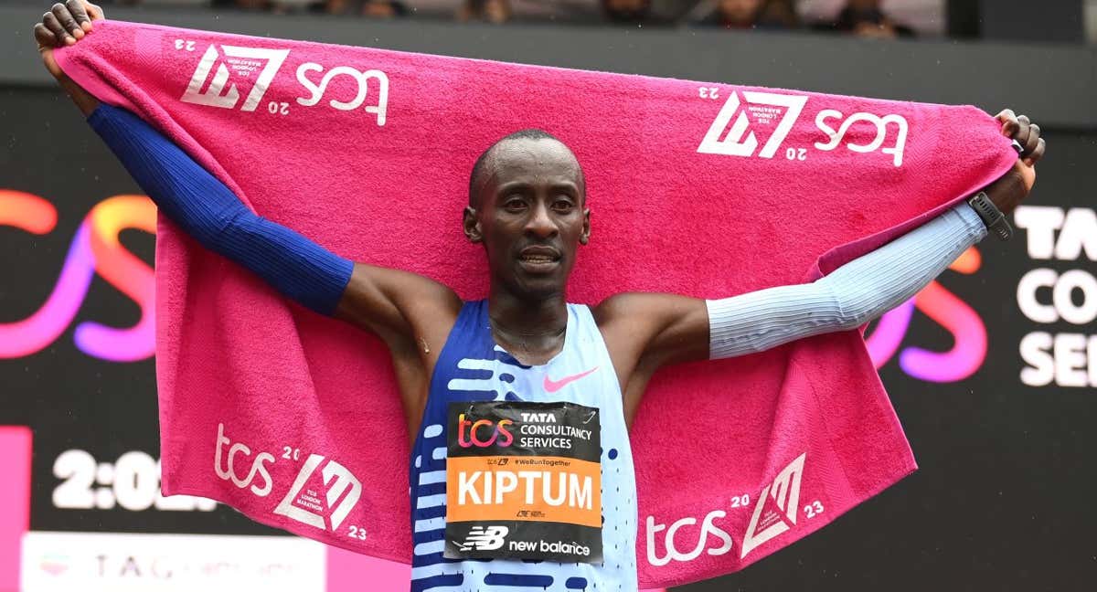 Kiptum, tras la Maratón de Londres./GETTY