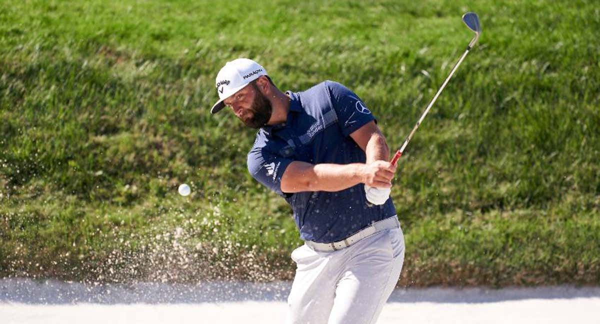 Jon Rahm, entrenando en el campo Villa de Madrid.
