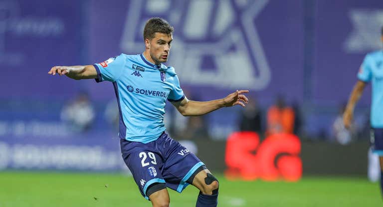 Alberto Soro, durante un partido del FC Vizela.