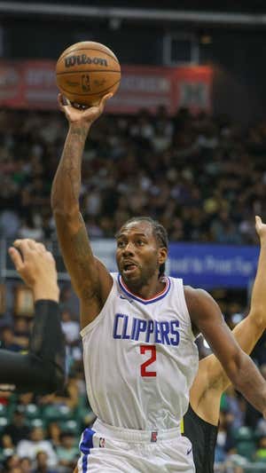 Kawhi Leonard, esta pretemporada.  AFP