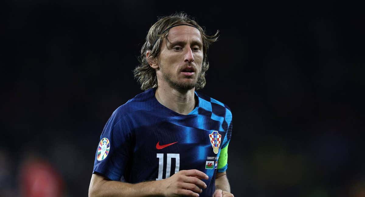 Luka Modric, con la selección de Croacia./AFP