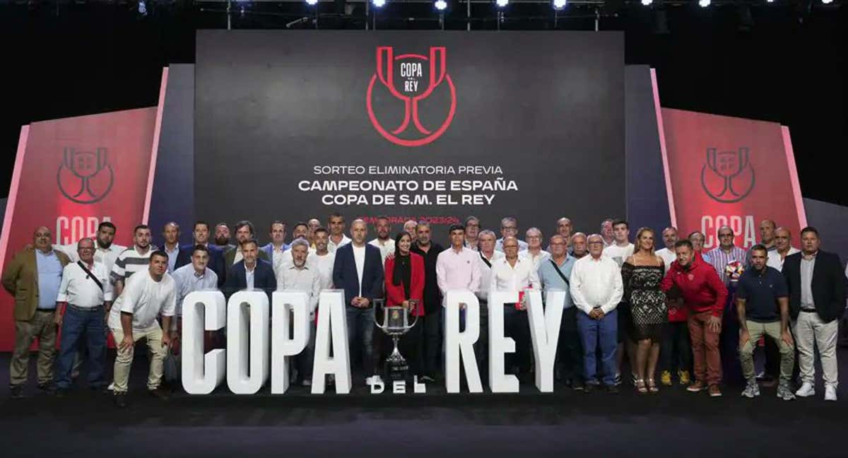 Los presidentes, en el sorteo de la Copa del Rey./