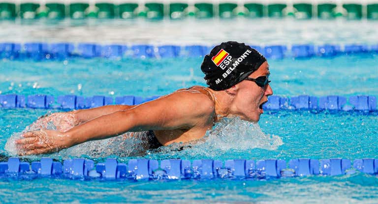 Mireia Belmonte en la final del Campeonato de Europa de Roma de 2022.