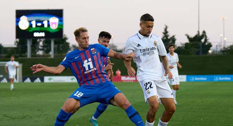 Óscar Aranda, en el partido de ida de la eliminatoria por el ascenso ante el Eldense.