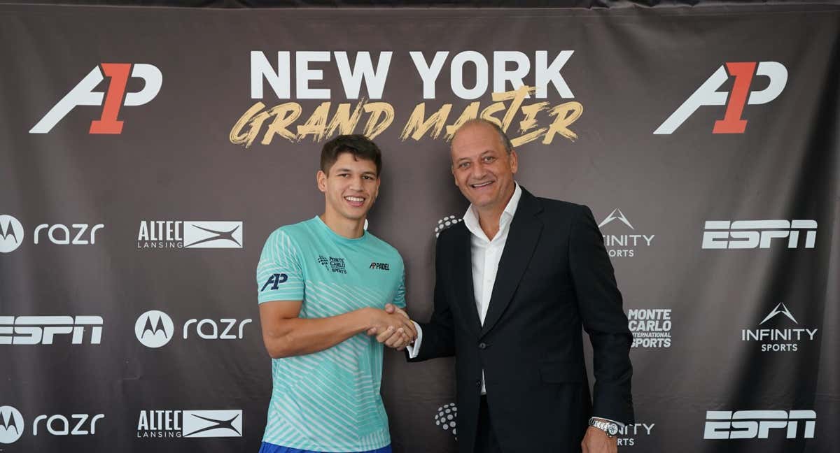 Martín junto a Fabrice en Nueva York.