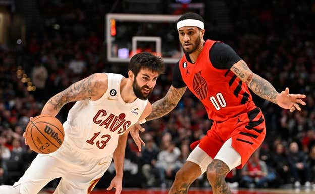 Ricky Rubio ante los Blazers la pasada temporada. AFP