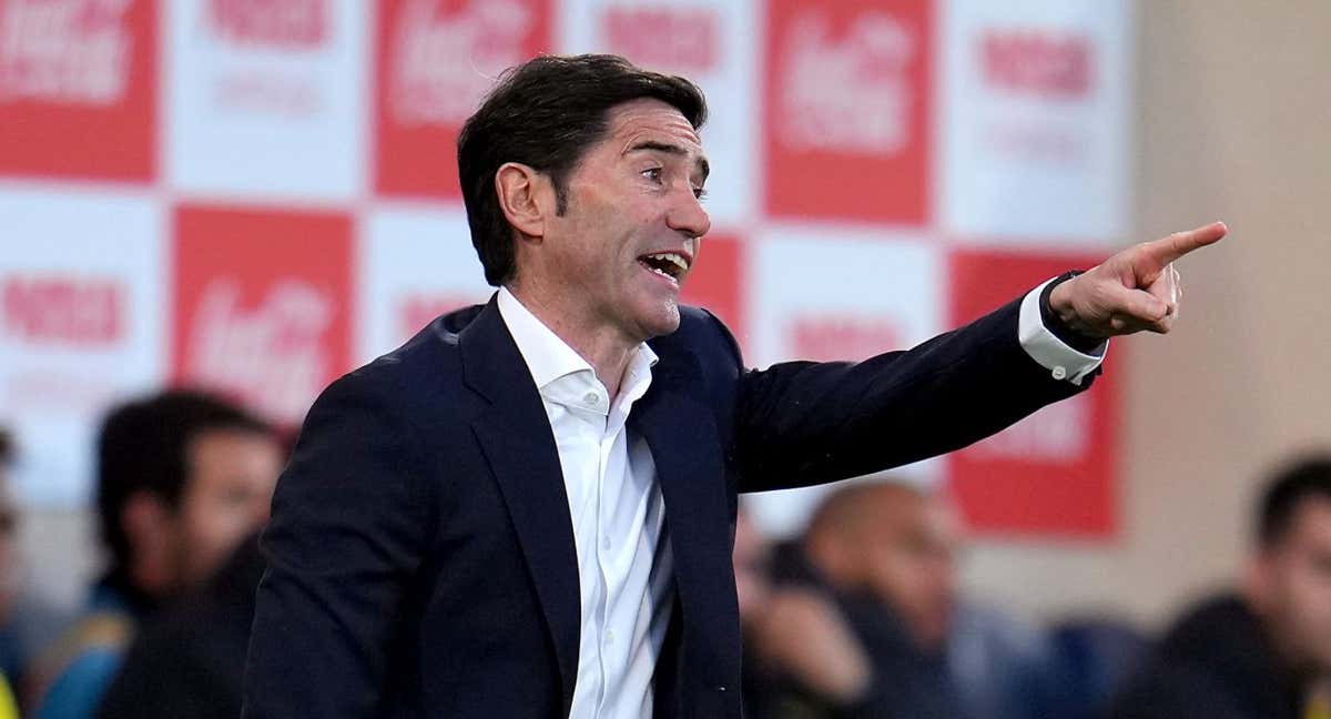 Marcelino García Toral, en un partido dirigido con el Athletic en La Cerámica. /GETTY