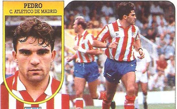 El cromo de Pedro, como jugador del Atlético de Madrid.