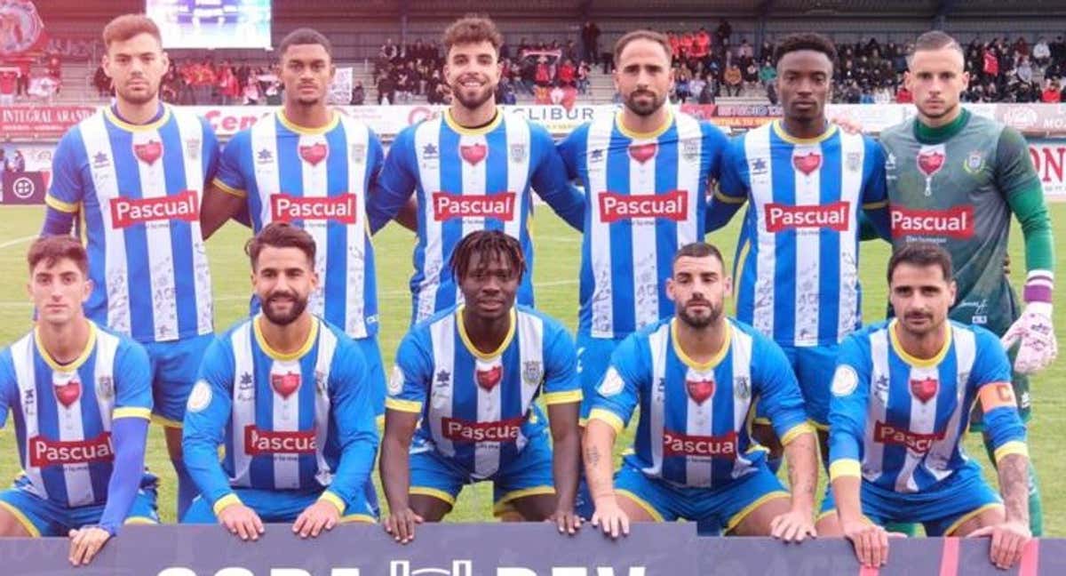 Once inicial de la Arandina en su duelo de Copa contra el Murcia. /ARANDINA C.F.