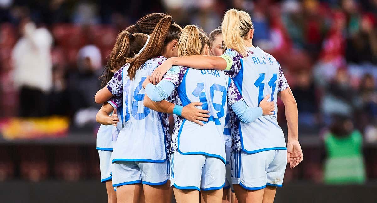 Las jugadoras de la Selección celebran un gol. /RFEF