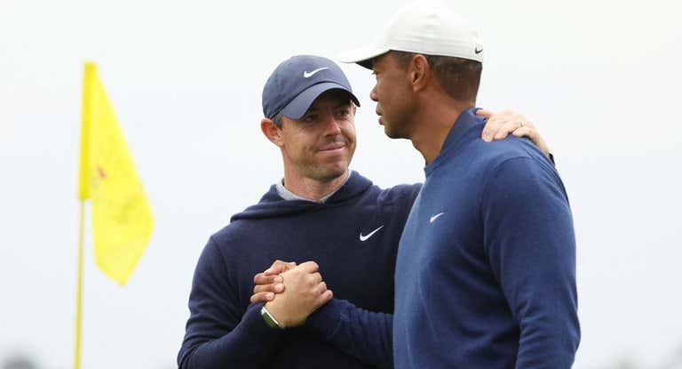 Rory McIlroy y Tiger durante el Masters de Augusta.