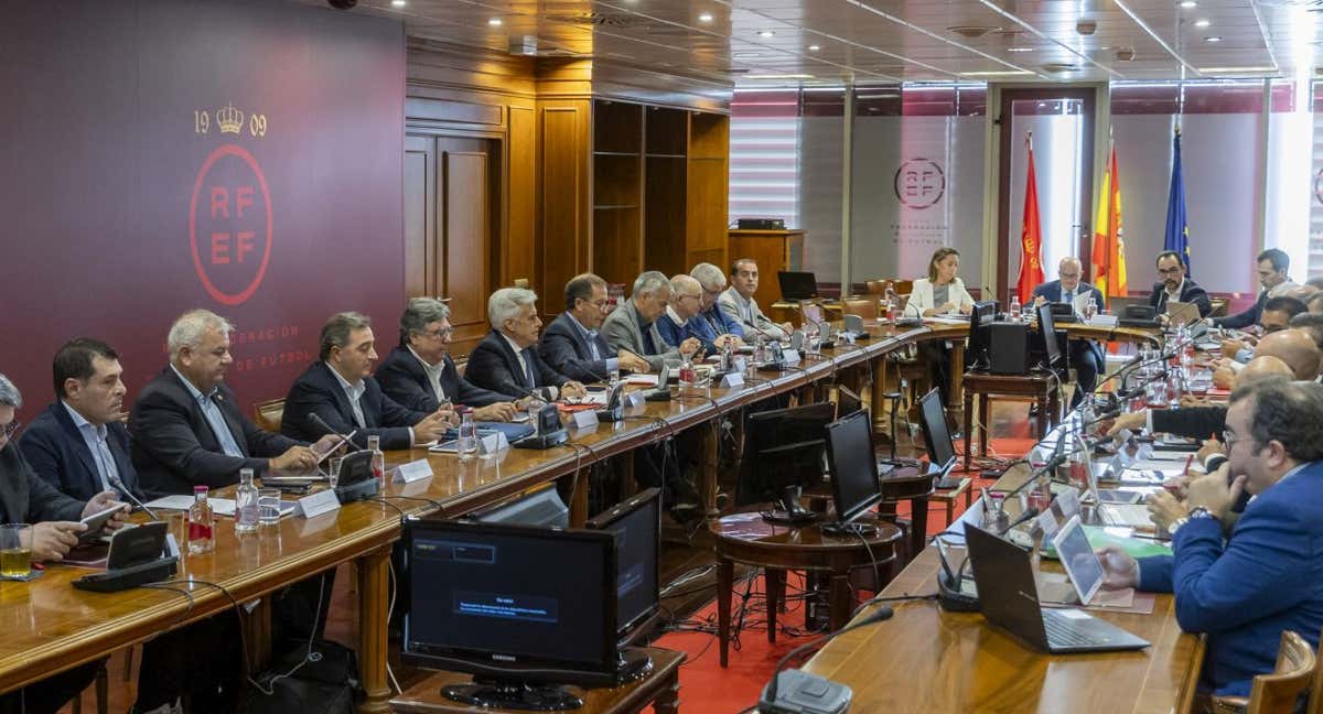 La última reunión de los presidentes de las Territoriales con Pedro Rocha en la RFEF./RFEF