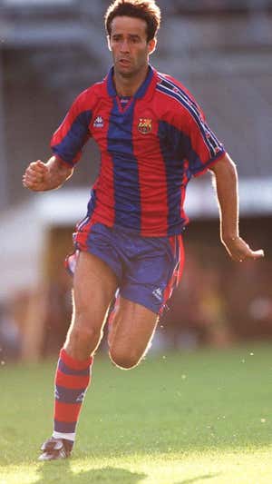 Meho Kodro, en un partido con el Barça.  GETTY