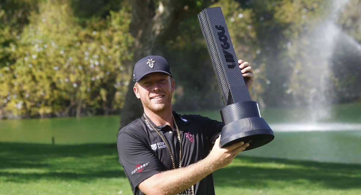 Talor Gooch celebra su título del LIV Golf en Valderrama.