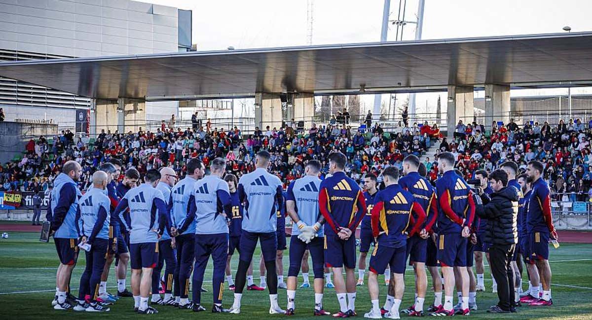 La Selección, en un entrenamiento./RFEF