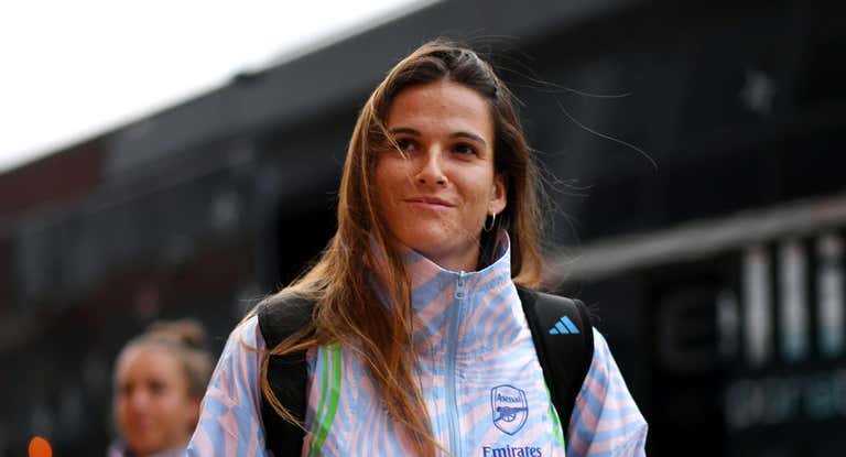 Laia Codina, en una concentración con el Arsenal.