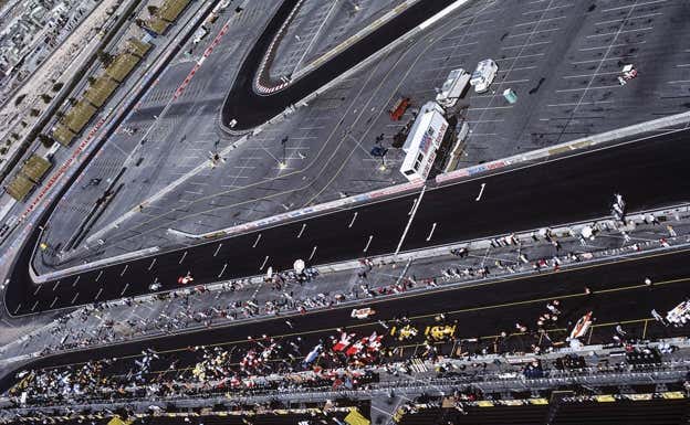 Imagen del circuito en Las Vegas en la década de los 80.  Getty