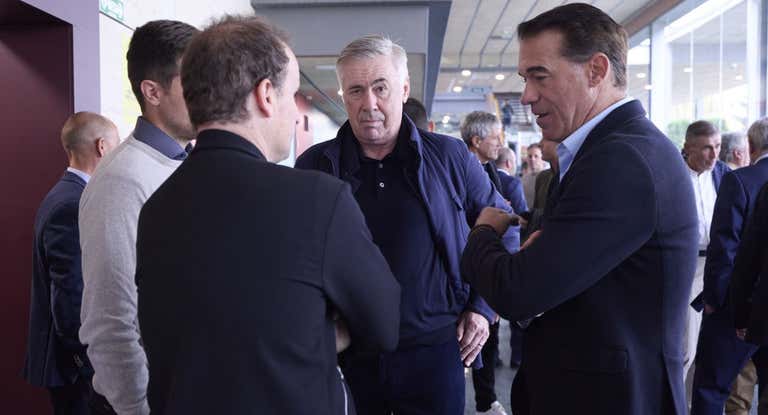Ancelotti, en la reunión de los entrenadores de esta semana.