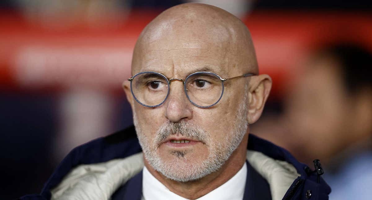 De la Fuente, en el partido contra Georgia. /REUTERS
