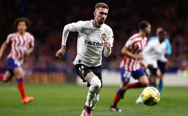 Castillejo, durante un partido con el Valencia.