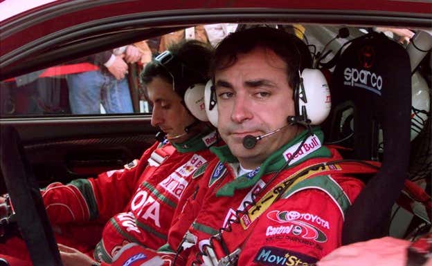 Carlos Sainz y Luis Moya, durante el Rally de Catalunya del WRC 1998.  Reuters