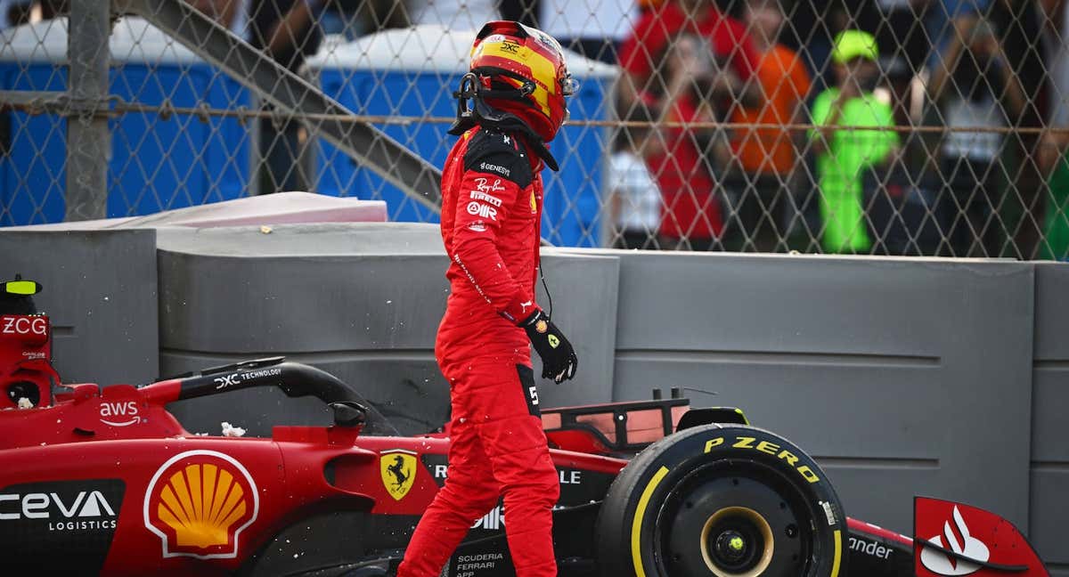 Carlos Sainz, hoy, en Abu Dhabi./AFP