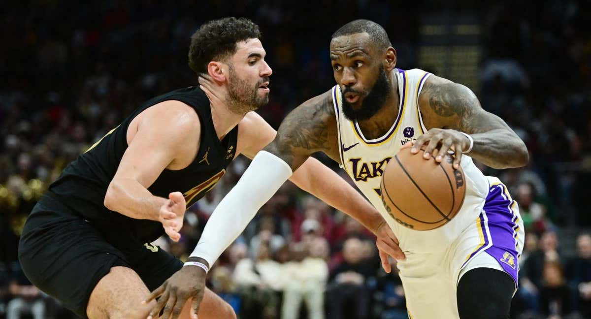 Lebron James, durante el partido de esta noche.