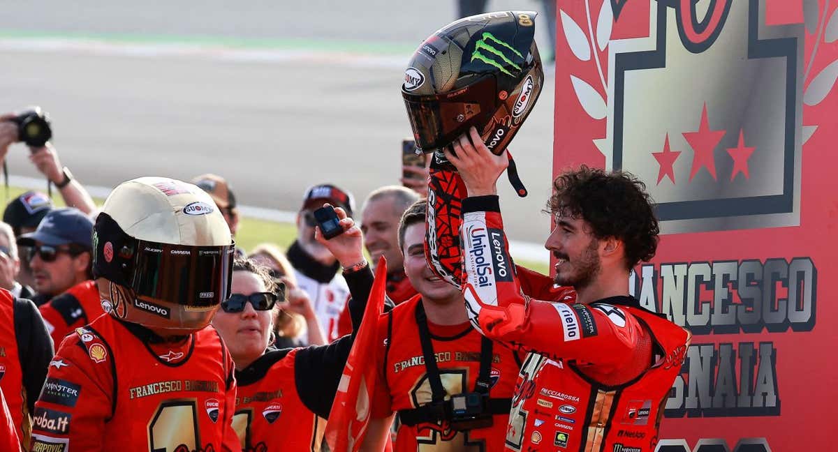 Pecco Bagnaia, campeón de MotoGP. /AFP