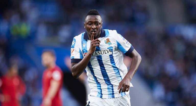 Sadiq celebra su golazo ante el Sevilla.