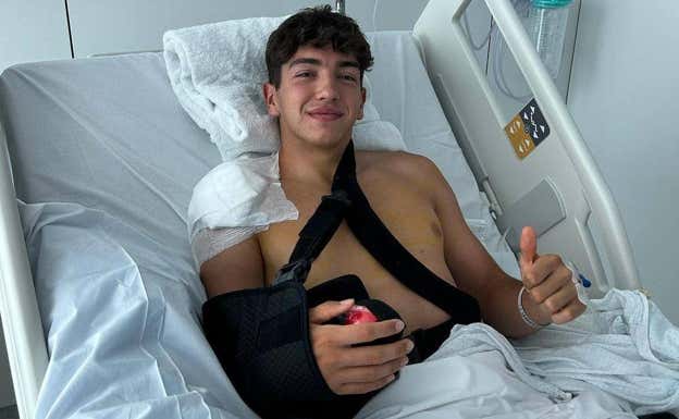 Mario Martín, después de la operación.  INSTAGRAM