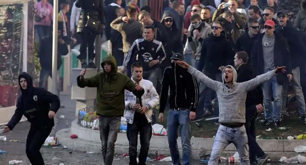 Los ultras del Feyenoord protagonizaron lamentables incidentes en Roma en febrero de 2015. /REUTERS