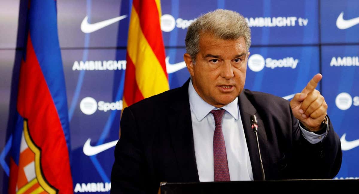 Joan Laporta durante un acto del Barcelona./AGENCIAS