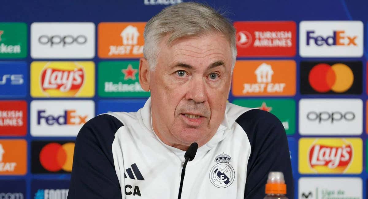 Carlo Ancelotti, en rueda de prensa.