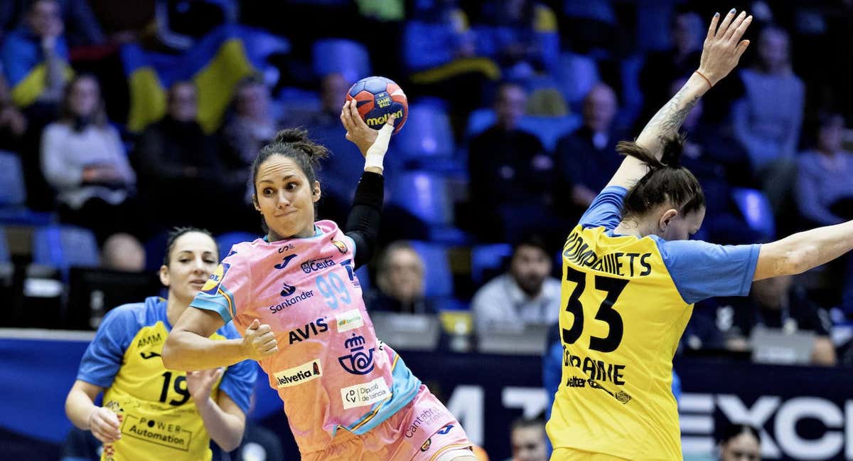 Mireya González, durante el partido ante Ucrania. /EFE